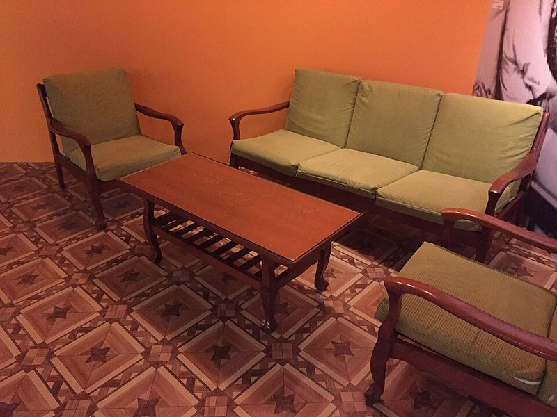 A distinct mix of earthy colors brown, orange, gold, and olive everywhere