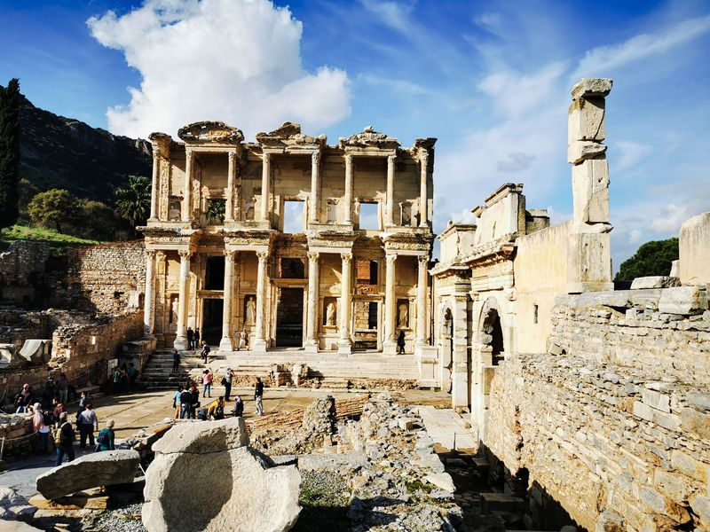 Ephesus, Turkey — Marble Streets and Library Façades