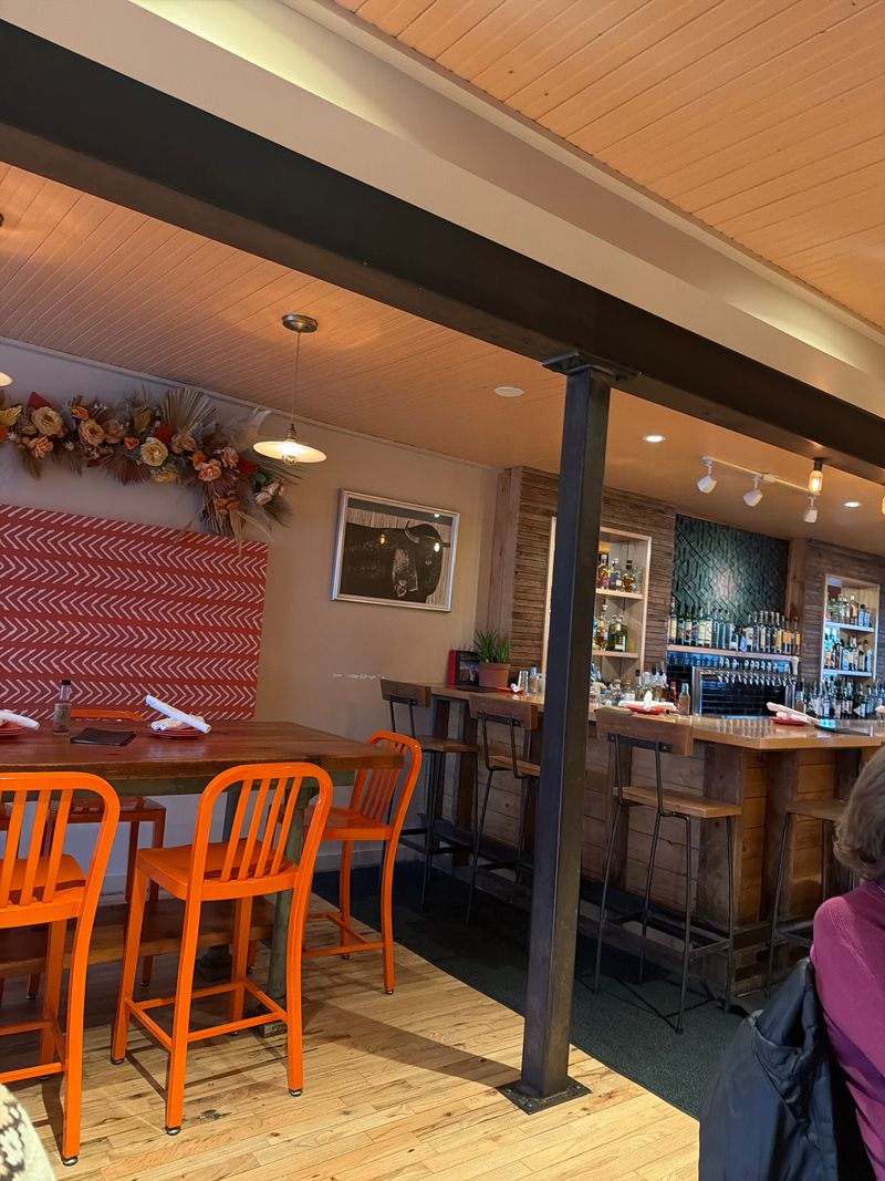 Cozy Pale Wood Dining Room