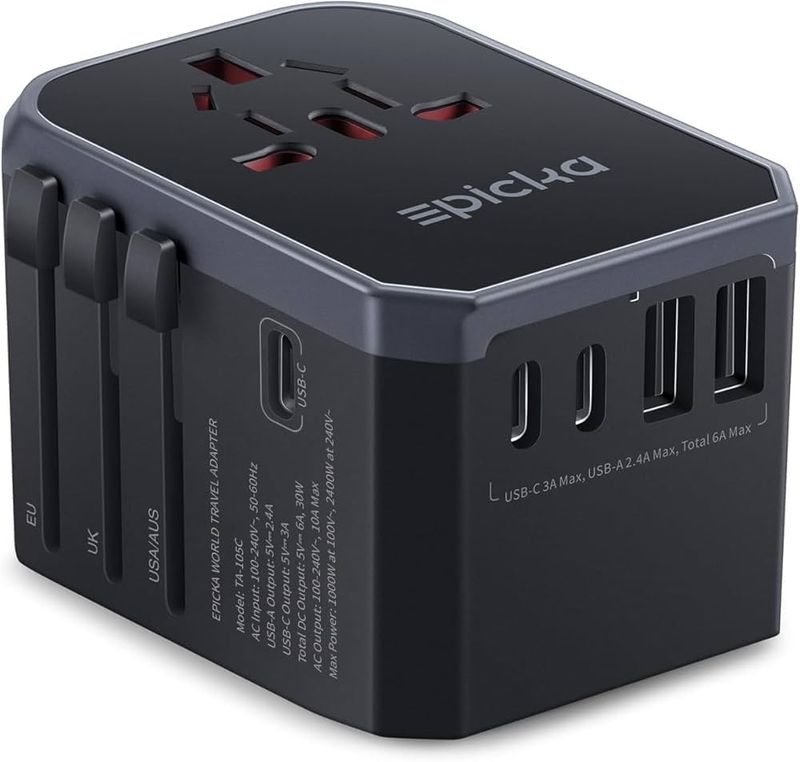 EPICKA Universal Travel Adapter (USB-C/USB)