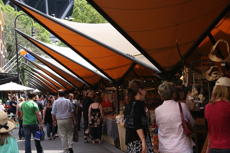If it's Saturday or Sunday: browse The Rocks Markets