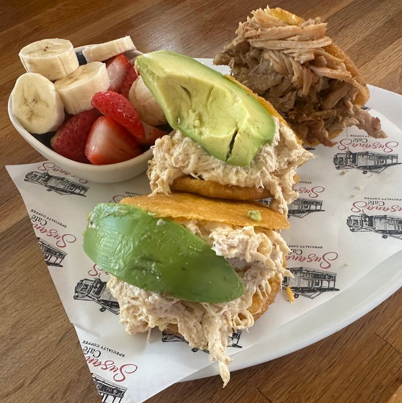 Avocado Chicken Arepa That Wins Lunch