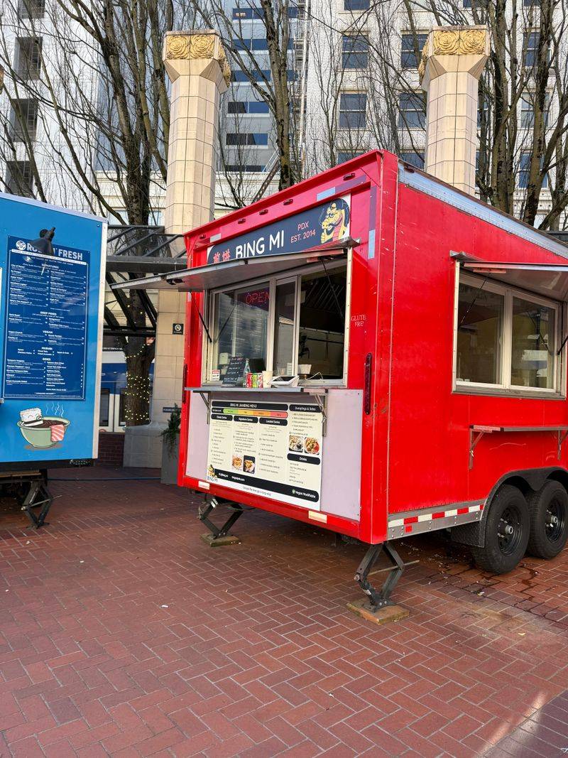 Bing Mi (Portland, Pioneer Courthouse Square) - jianbing (Chinese street crepes)