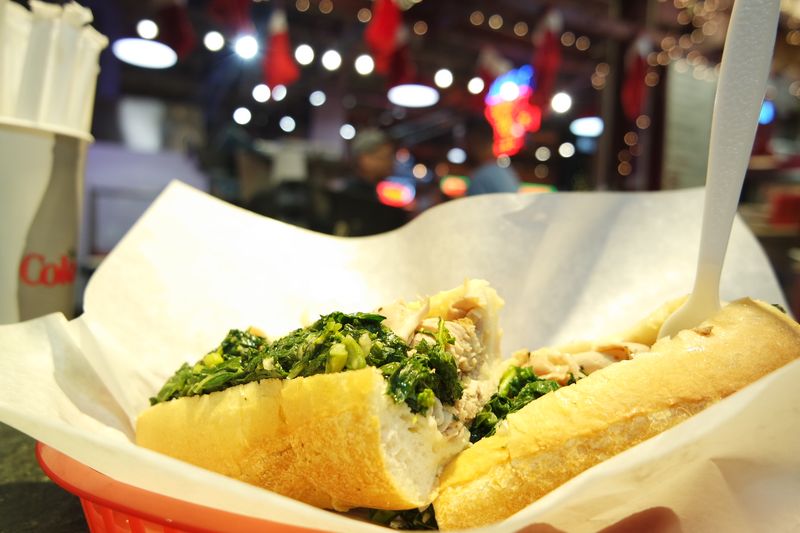 Tommy DiNic's (Reading Terminal Market, Philadelphia) - Roast Pork With Broccoli Rabe & Sharp Provolone