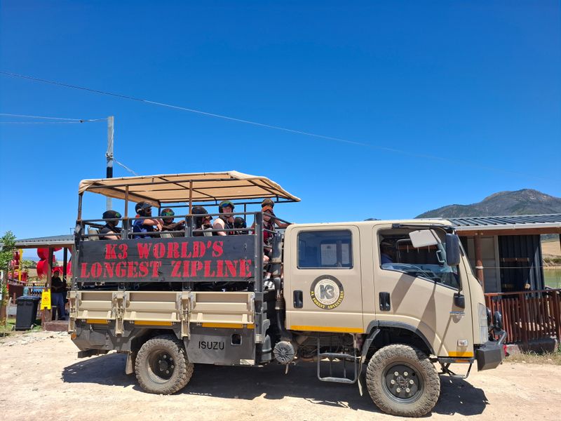 You'll likely ride up by tractor/trailer or 4×4