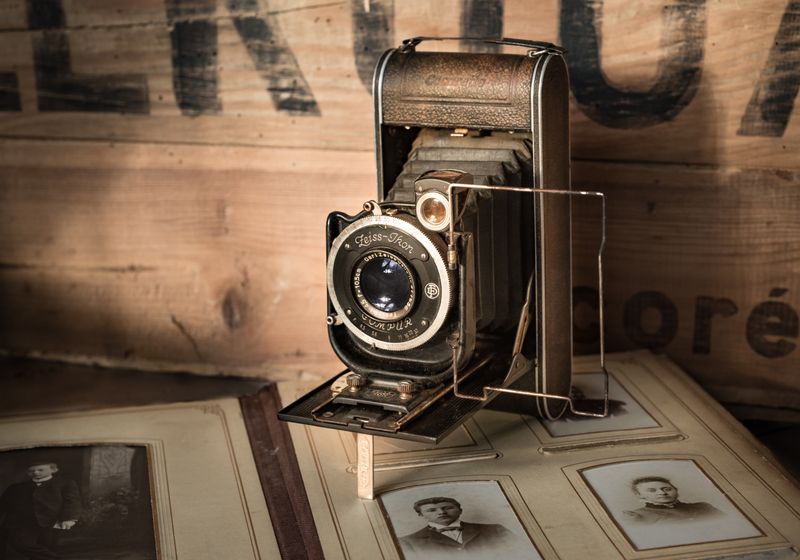 Analog Photography: Capturing memories meant using film cameras and waiting for photos to be developed.