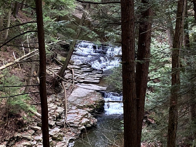 Try the short-but-steep Gorge Trail for quarry remnants and meadow edges