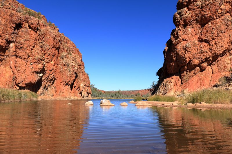 One key clue: it cuts across tough rock instead of going around