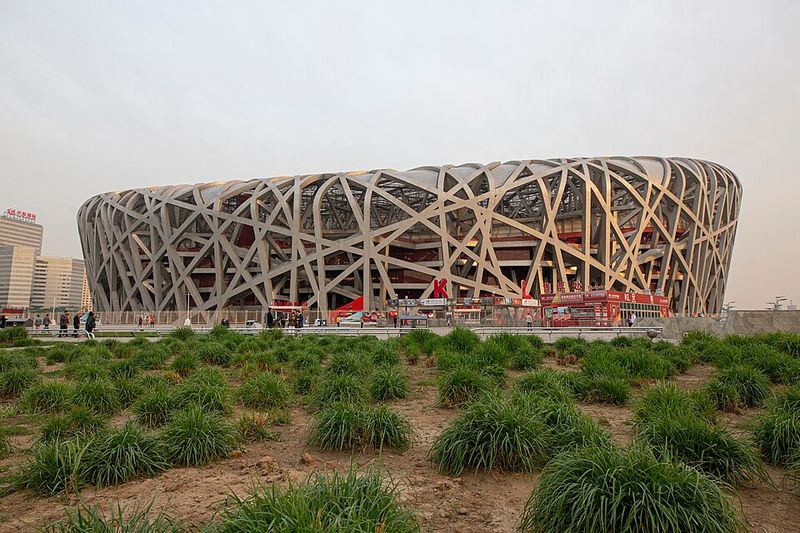 The designer is He Yunchang, a well-known steel-structure expert