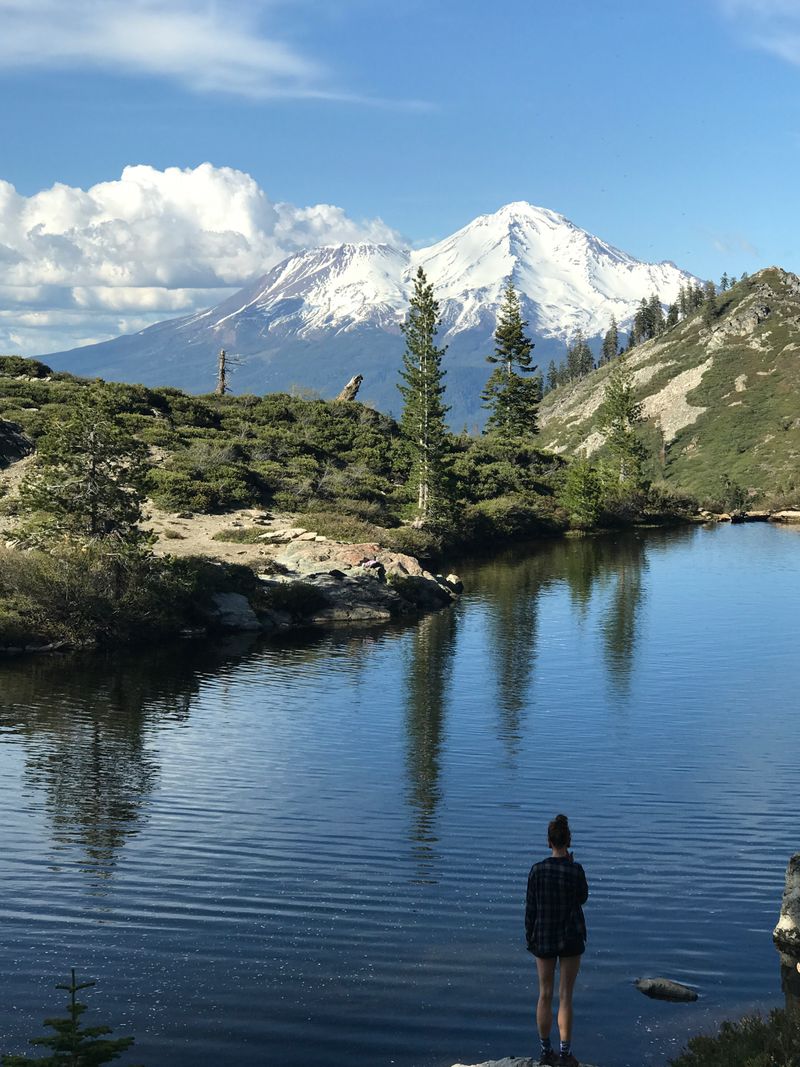 Hiking Trails Circle and Climb Above the Lake