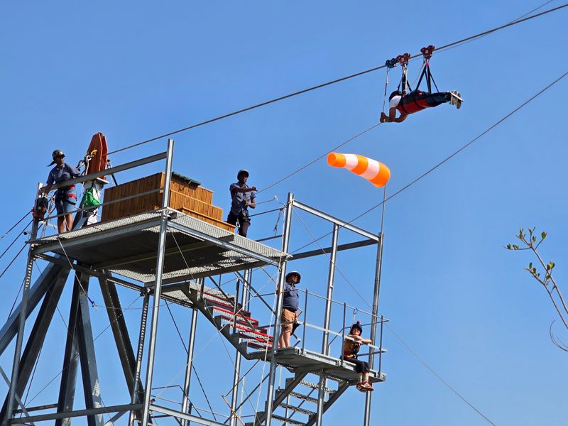 It's marketed as a single, long flight (not a multi-line park)