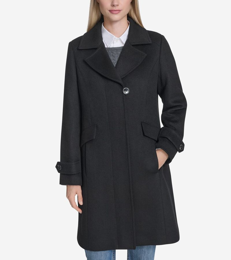 Cole Haan Sleek Wool Blend Coat