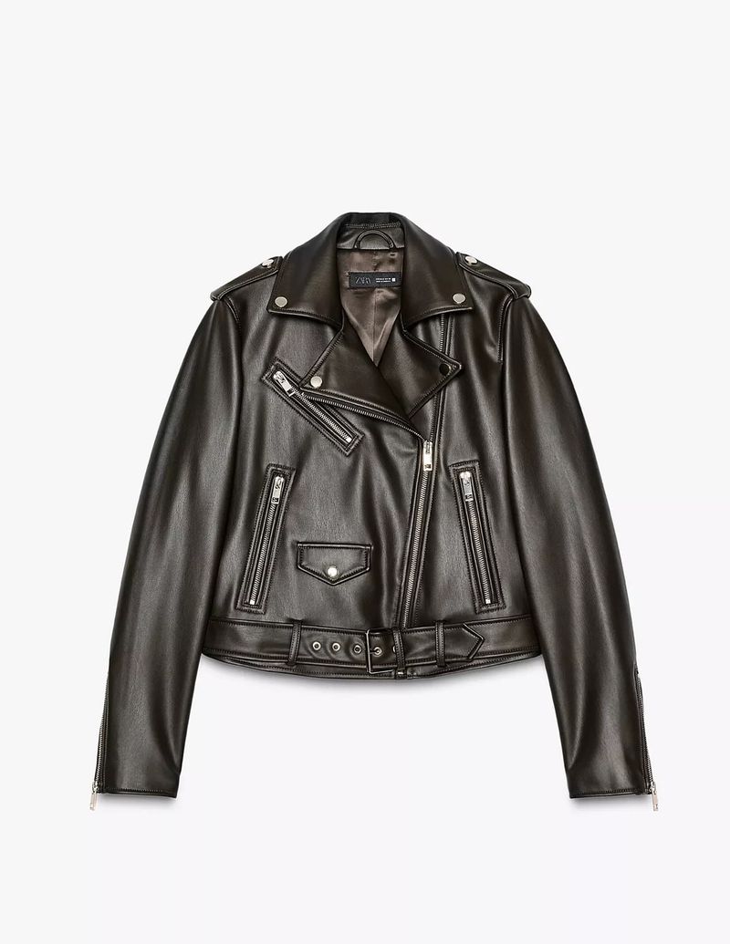 ZARA Faux Leather Biker Jacket