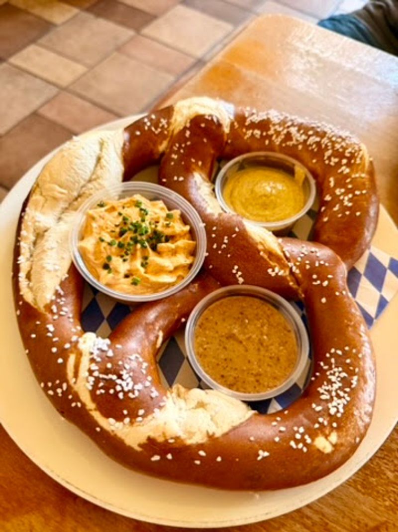 Giant Bavarian Pretzel With Obatzda