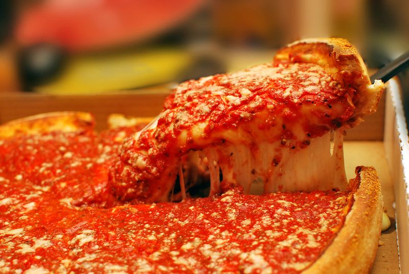 Chicago, IL – Deep-Dish Pizza Slices