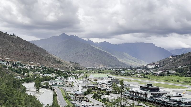 It's literally carved into a deep valley