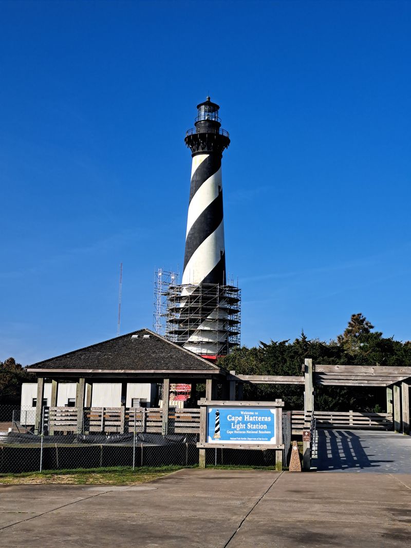 Cape Hatteras Lighthouse: see the tallest brick lighthouse in the U.S. (climbs currently paused)