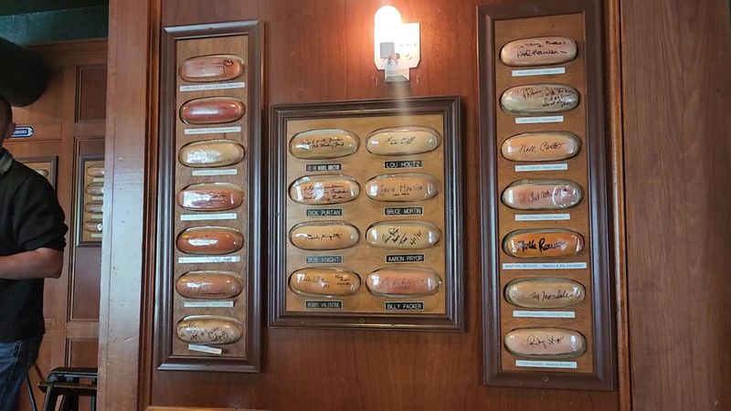 Signed Hot Dog Buns Wall
