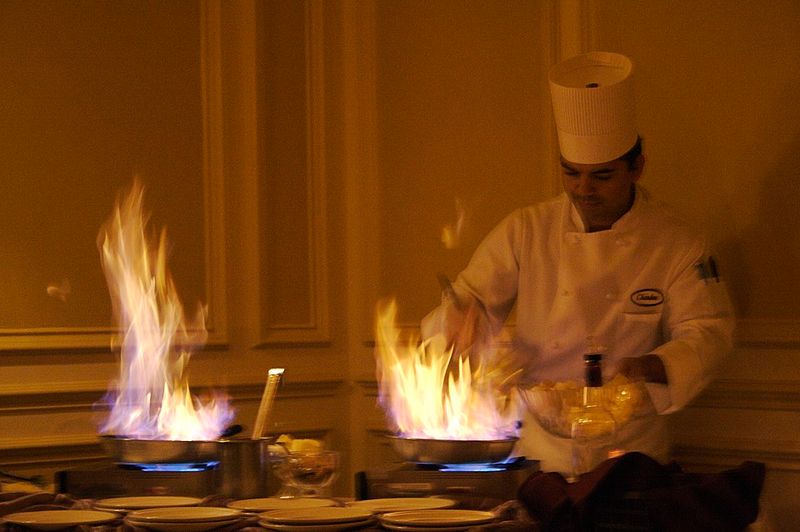 Flambéed Crêpes Suzette