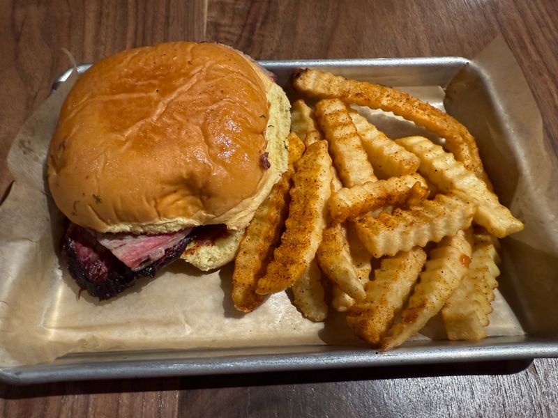 Smoked Brisket Sandwich with Slaw