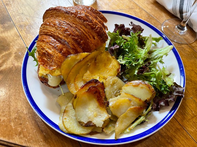 Ham and Gruyere Croissant Sandwich