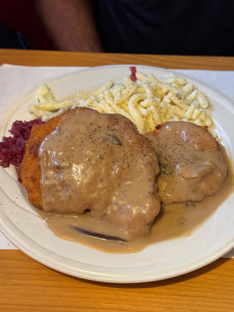 Jaeger Schnitzel and Mushroom Gravy