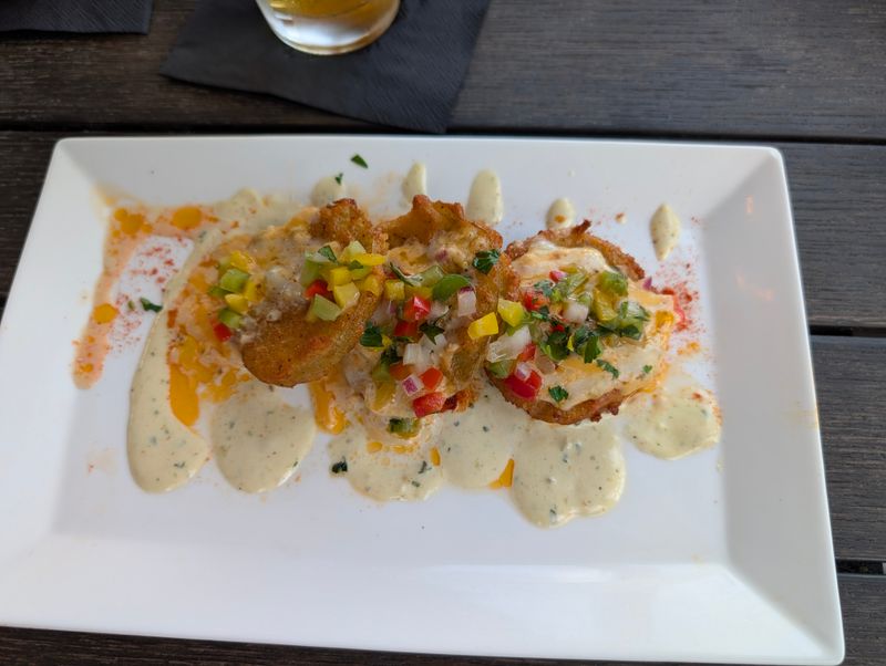 Fried Green Tomatoes With Pimento Cheese