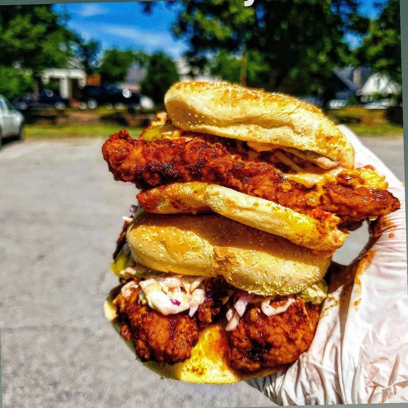 Catfish Sandwich and Hot Fish