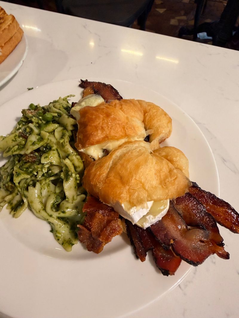 Bacon Brie Croissant With Jam