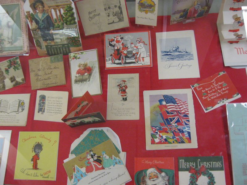 Piles of old greeting cards