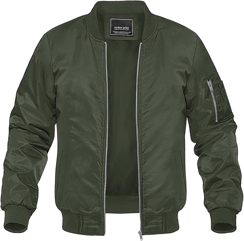 MAGNIVIT Men's Casual Military-Style Bomber
