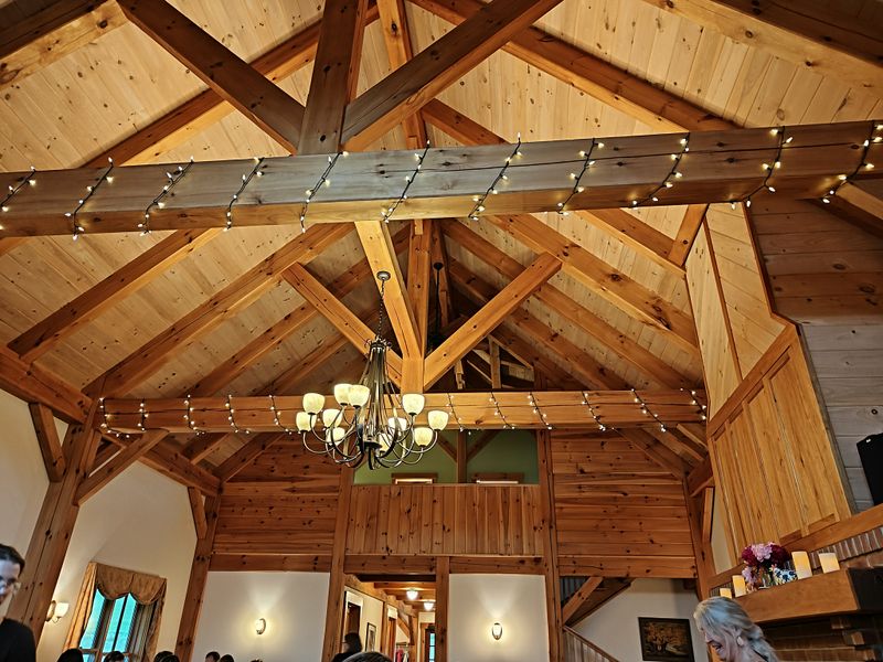 Inside the Timber-Framed Dining Room
