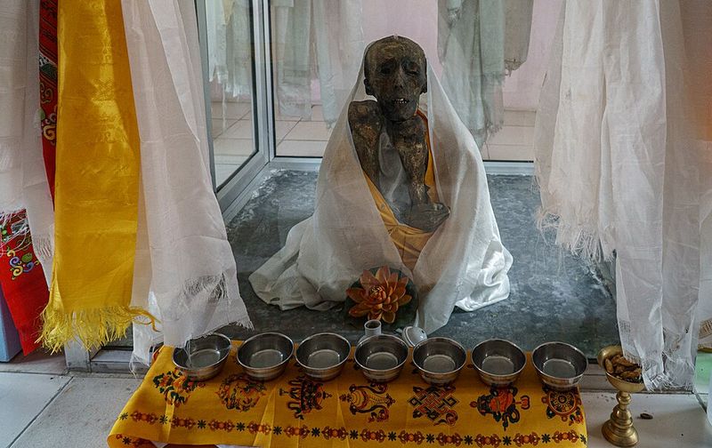 Self mummification by Buddhist monks