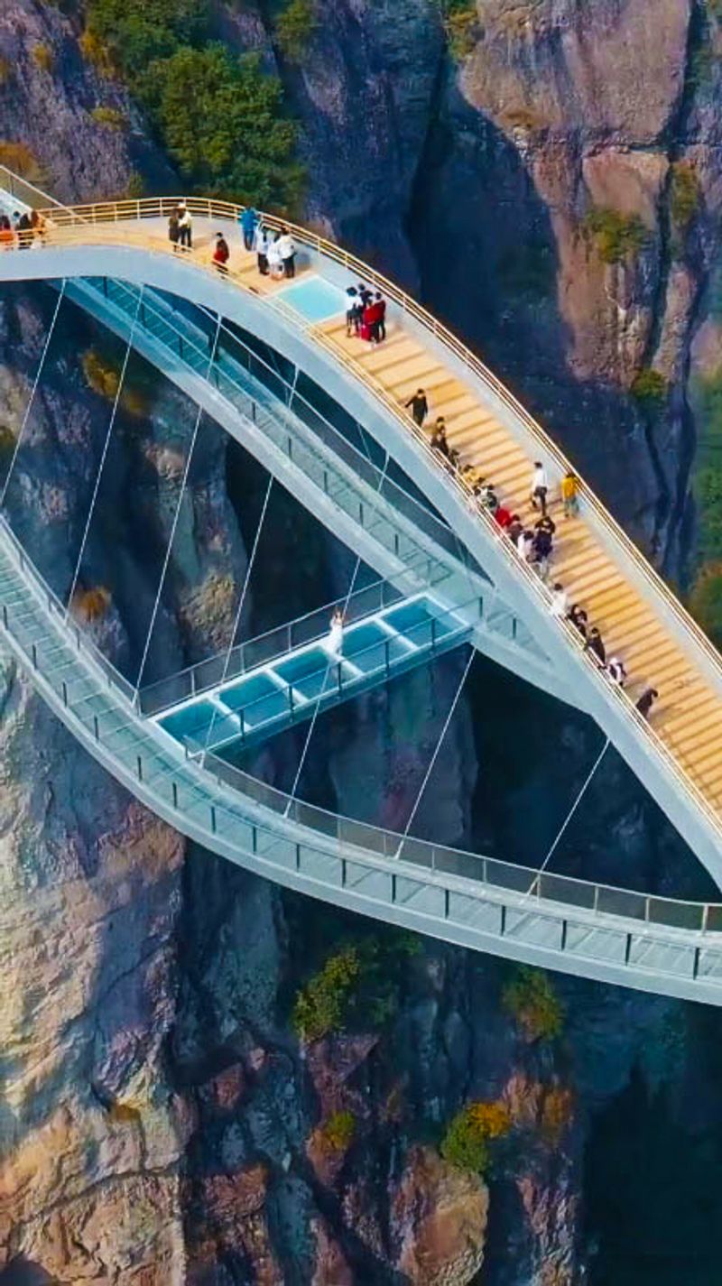 Glass sections are there for the thrill, not the entire crossing