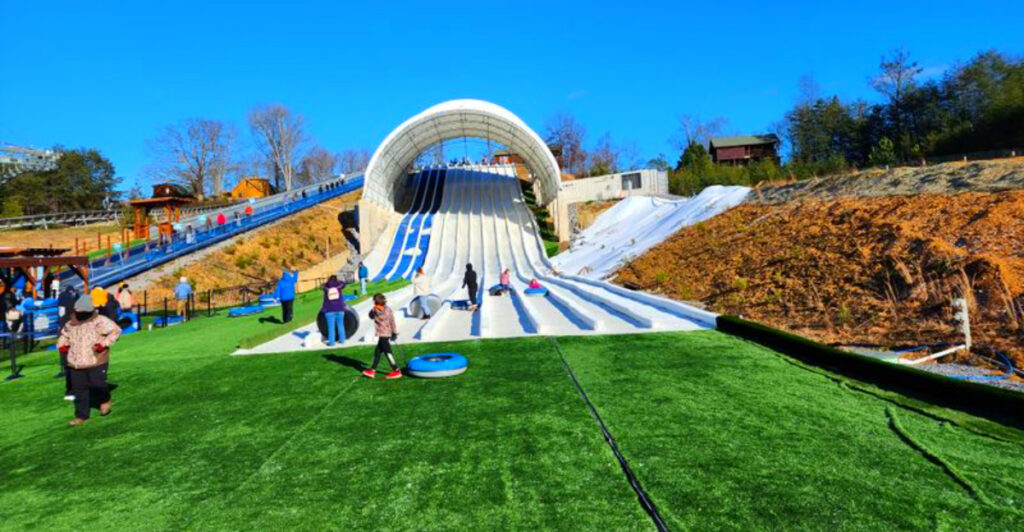 This Smoky Mountain Snowpark Delivers Winter Thrills All Year Long