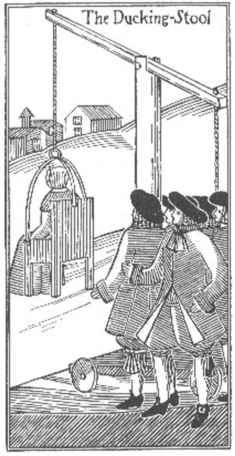 The ducking stool public punishment