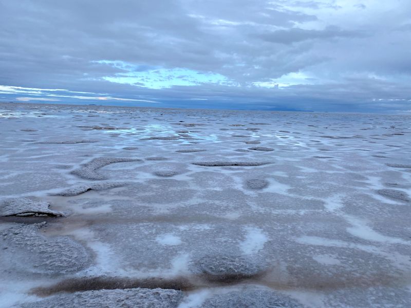 The standard method starts by pumping brine up from underground