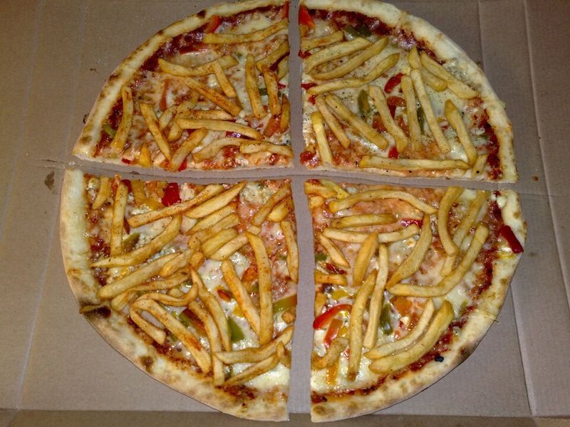 French Fries on Pizza (France/Italy)