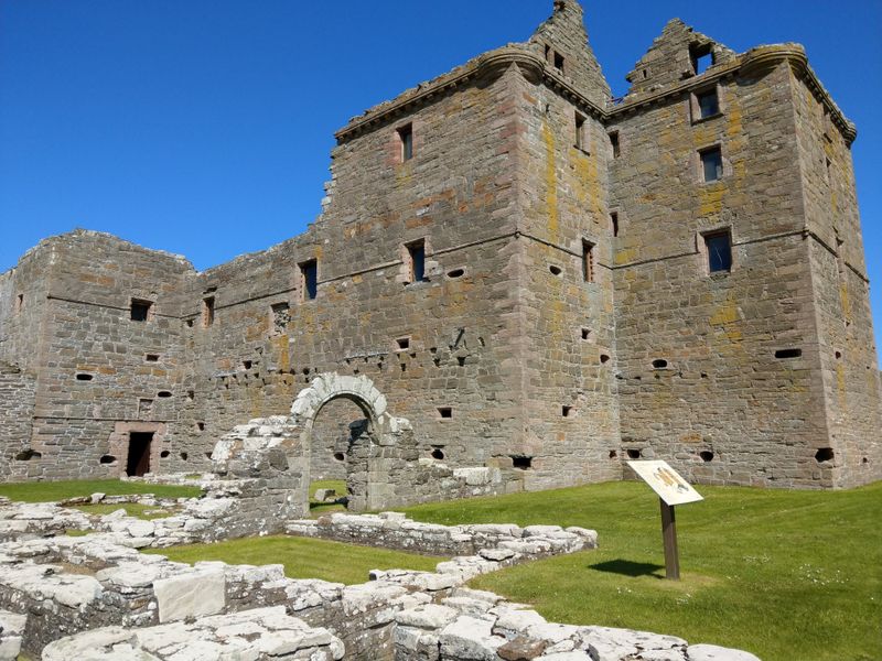 Explore the ruins of Noltland Castle