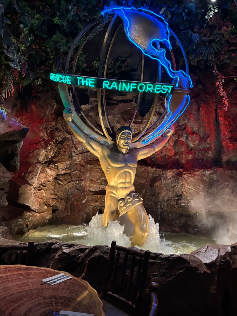 Family Friendly Seating Near The Waterfall