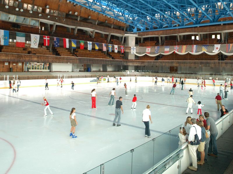 Skate at the historic Olympic Ice Stadium