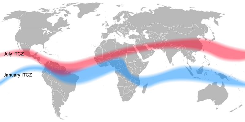 A big atmospheric suspect: the ITCZ (the planet's tropical weather belt)