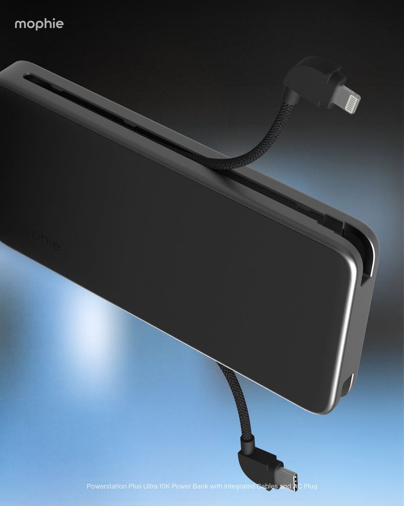 Mophie Powerstation Plus 10K Power Bank with Integrated Cables