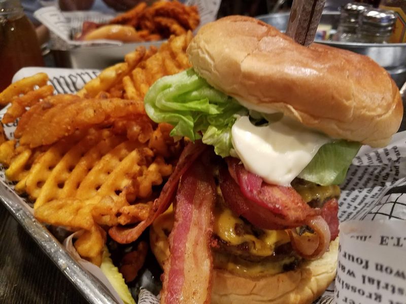 The Brie Burger with Fig Jam and Bacon