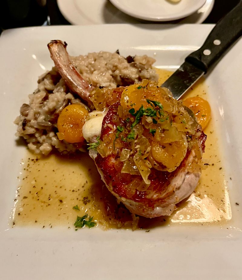 Stuffed Pork Chop With Risotto