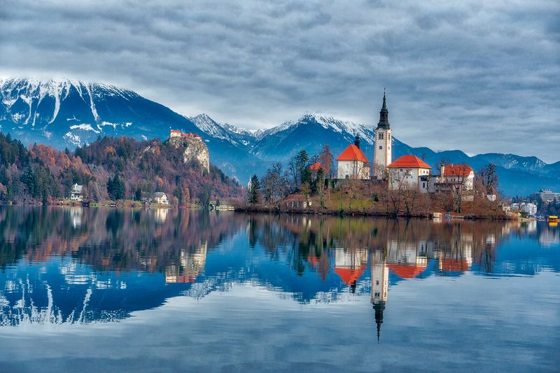 Bled, Slovenia — Island Church and Alpine Lake Views