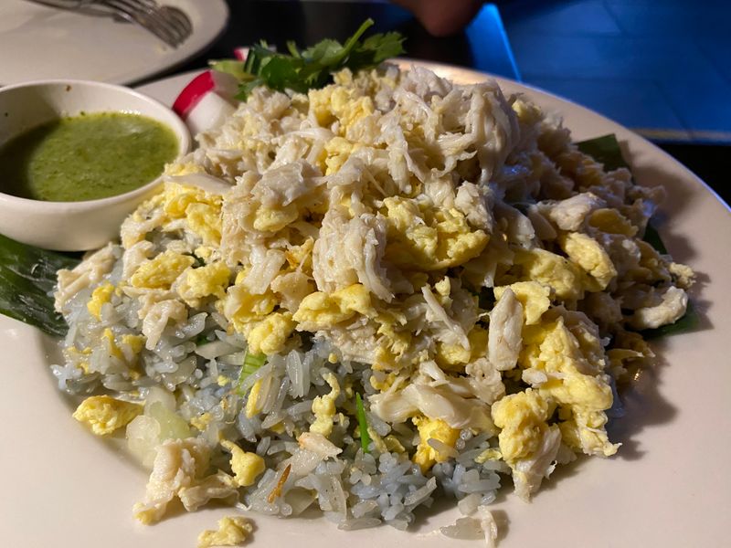 Blue Rice and Colorful Plates
