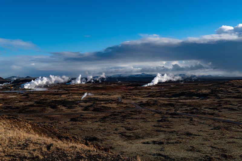 Reykjanes Peninsula During Active Eruptions, Iceland