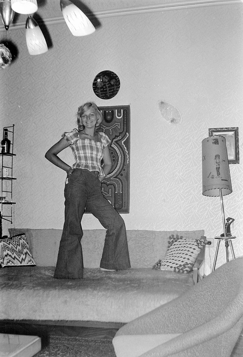 Extreme bell-bottom pants