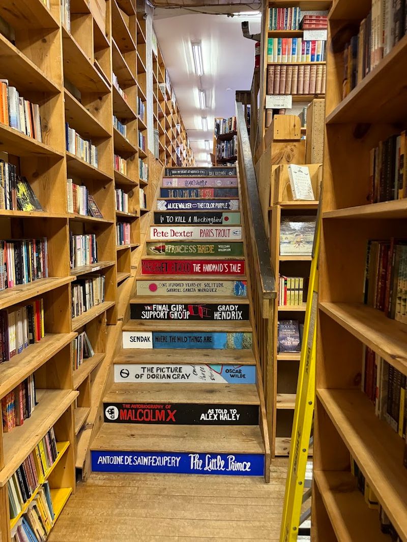 The Staircase Painted as Book Spines